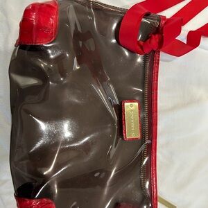Brahmin Red and Clear Handbag